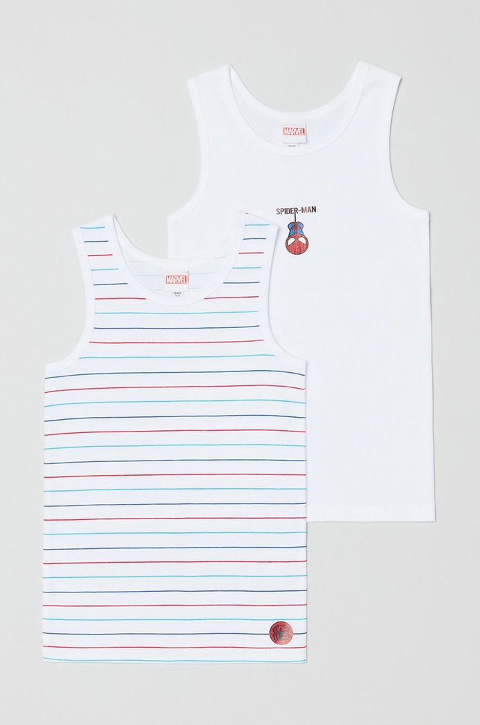 OVS top bawełniany dziecięcy wzorzyste biały 1444021.BOY.3.15Y.UNDER
