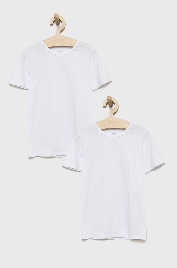 Name it t-shirt dziecięcy (2-pack) z elastanem biały 13209164.BrightWhit