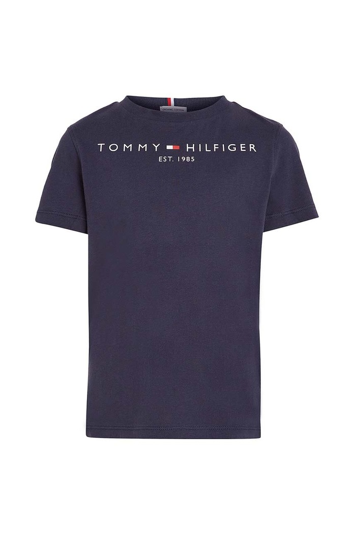 Παιδικό βαμβακερό μπλουζάκι Tommy Hilfiger KS0KS00210 σκούρο μπλε AA00