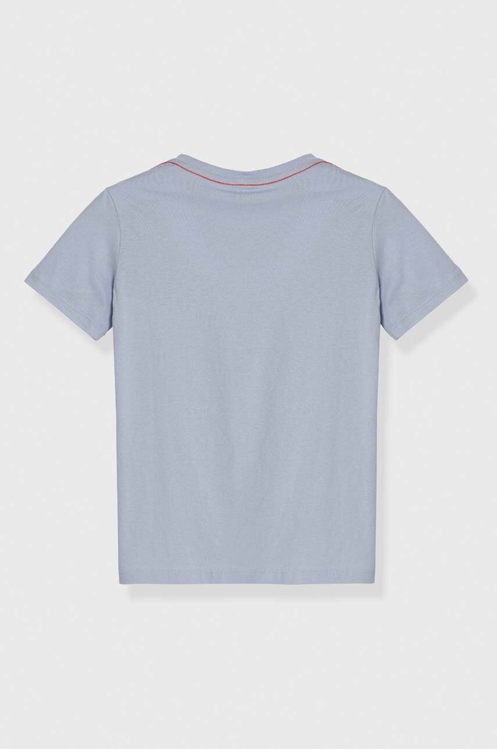 Chłopiec Guess T-shirt bawełniany dziecięcy L73I55.K8HM0.PPYH niebieski