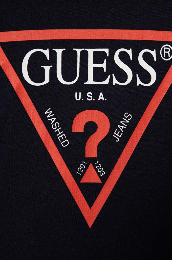 Băieți Guess tricou de bumbac pentru copii L73I55.K8HM0.9BYH bleumarin