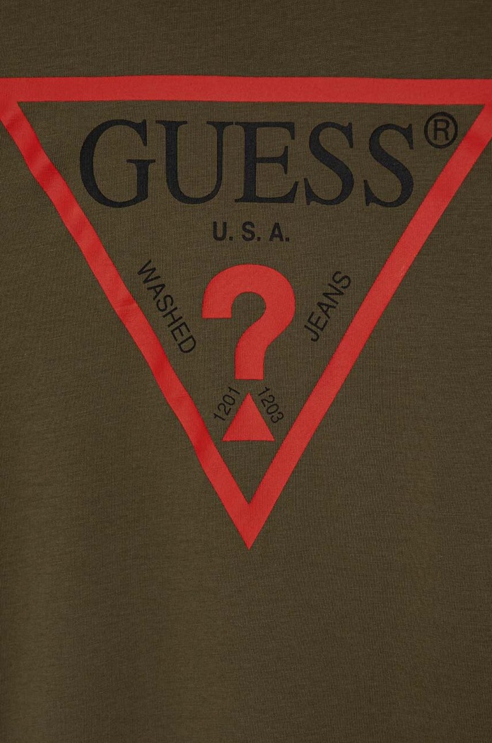 Chłopiec Guess t-shirt bawełniany dziecięcy L73I55.K8HM0.9BYH zielony