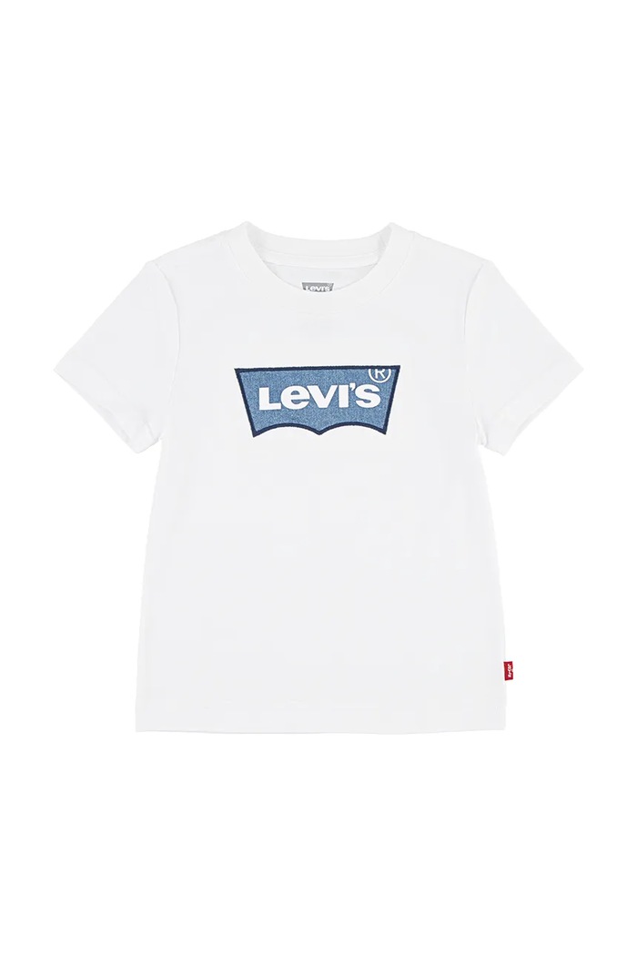 Levi's tricou de bumbac pentru copii MY FIRST BATWING TEE print alb 8EM318