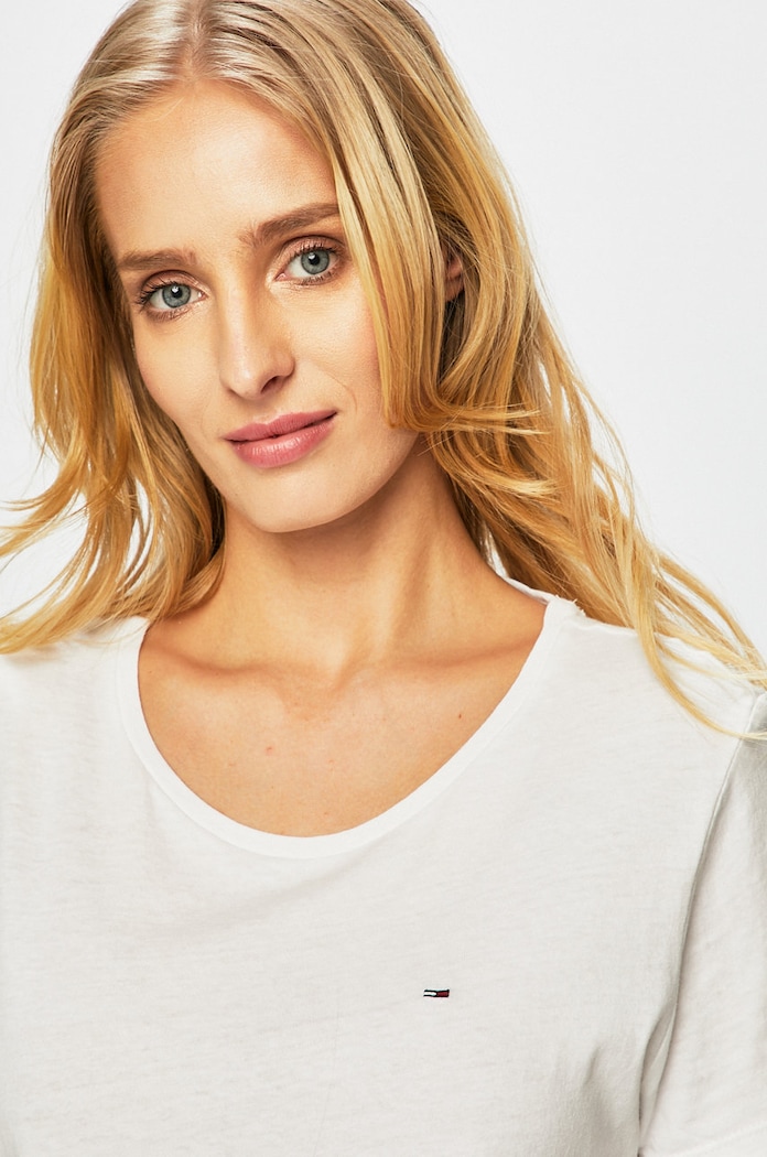 Tommy Jeans - Top biela DW0DW04709