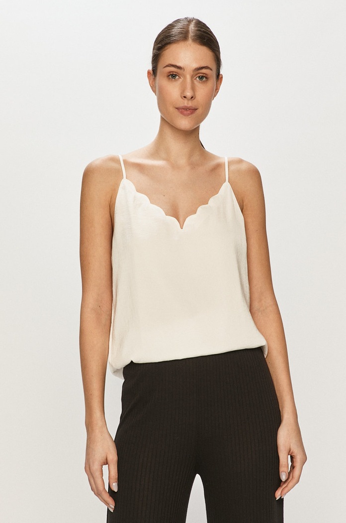 Only Bluză uni alb 15176550