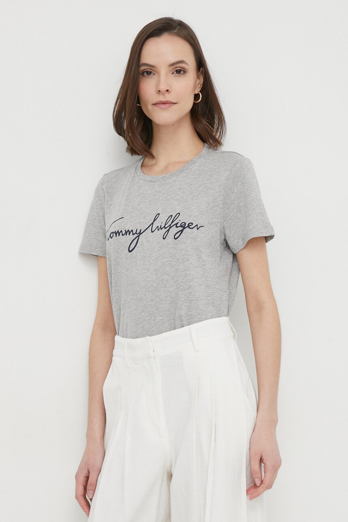 Tommy Hilfiger t-shirt in cotone WW0WW24967.NOS grigio AA00