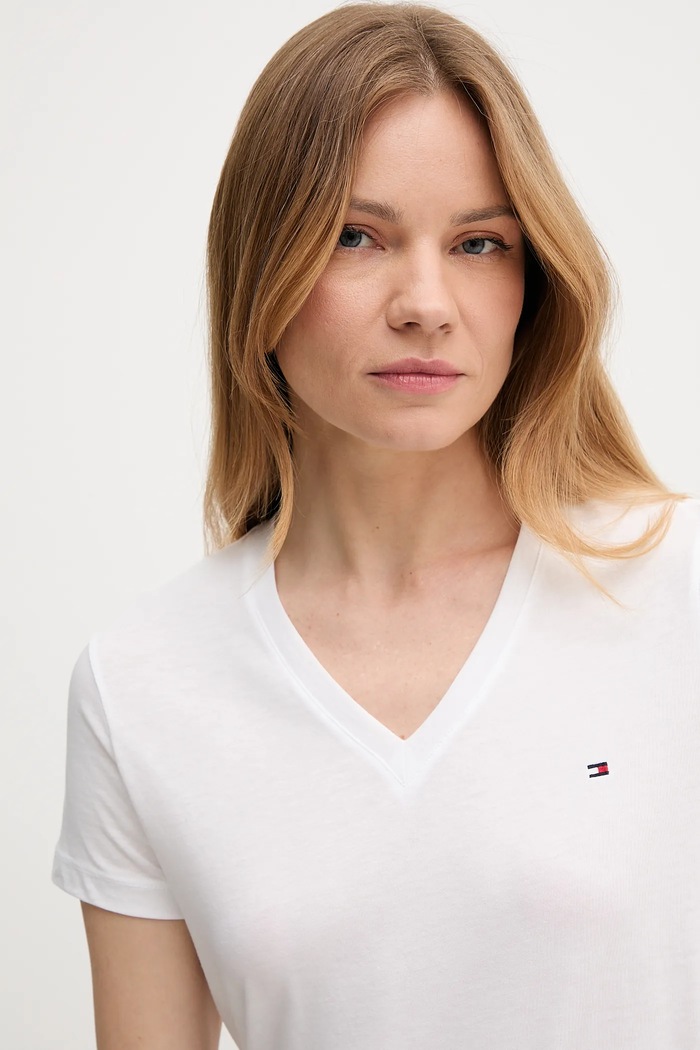 Ρούχα Tommy Hilfiger - Μπλουζάκι WW0WW24969.NOS λευκό