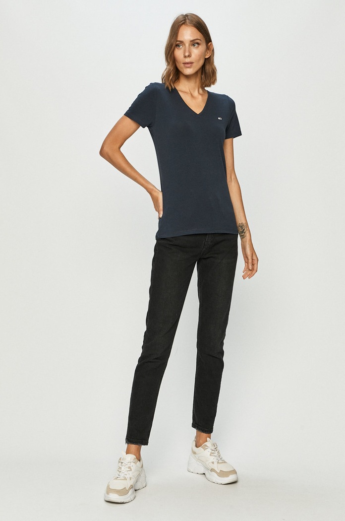 Tommy Jeans tricou DW0DW09197.NOS bleumarin AA00