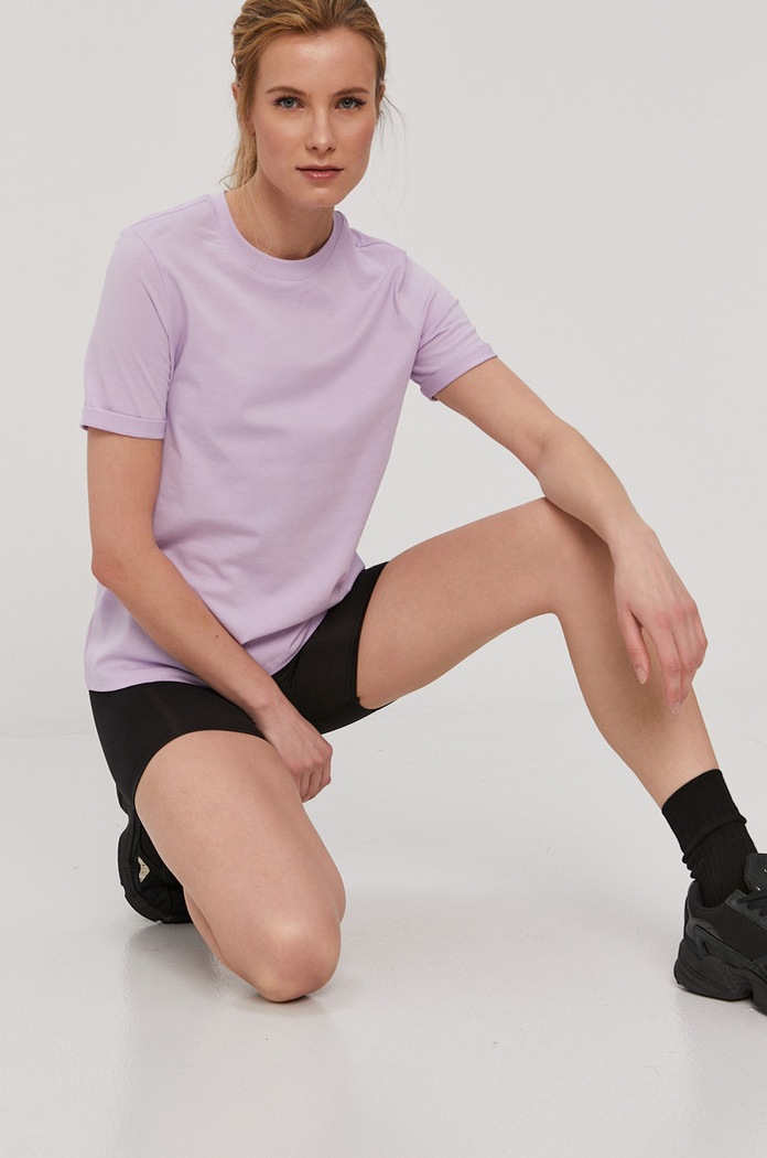 Pieces T-shirt 17086970 fioletowy AA00