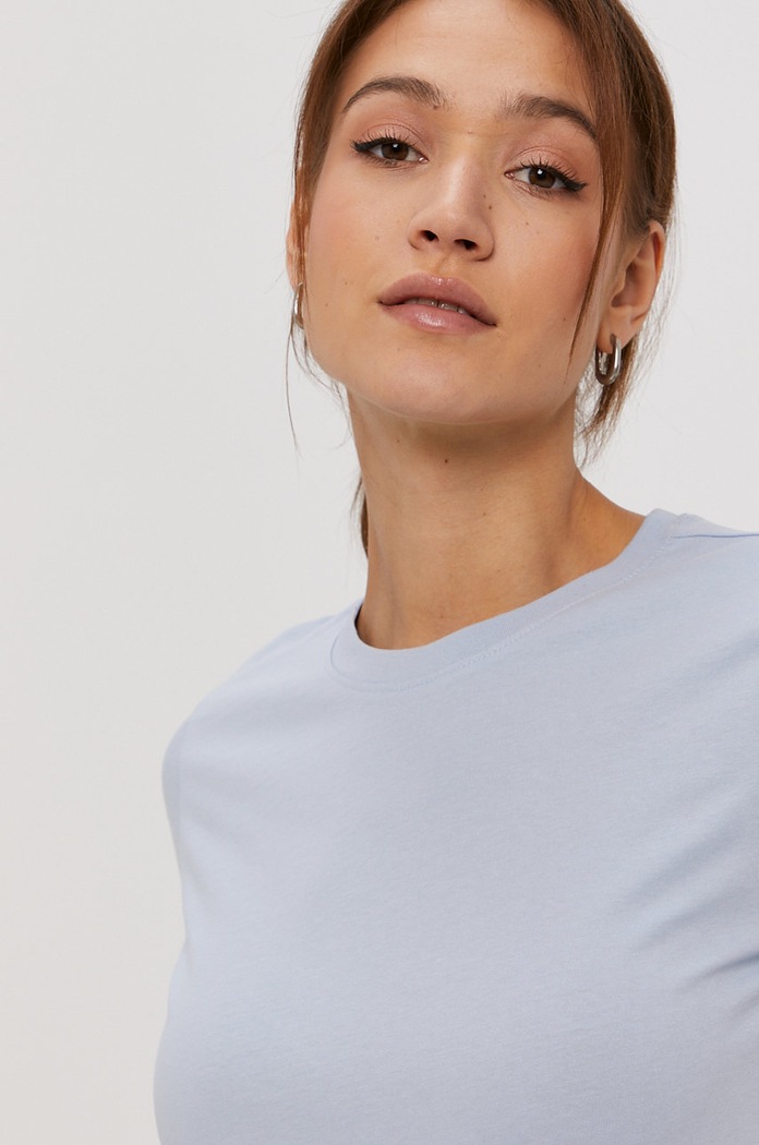 T-shirt Pieces 17086970 niebieski