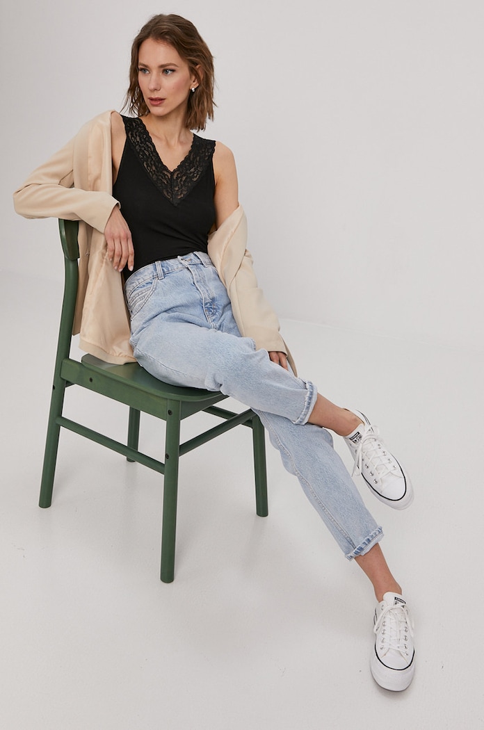 Pieces Top 17094482 czarny AA00