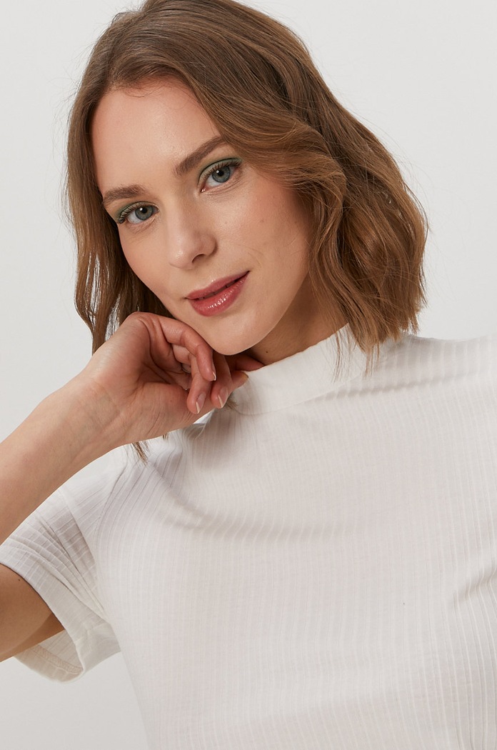 Pieces T-shirt biały 17101643