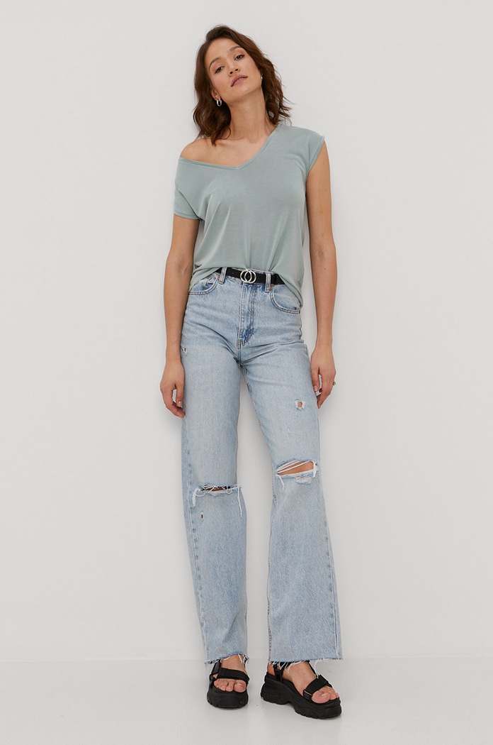 Pieces T-shirt 17095260 zielony AA00