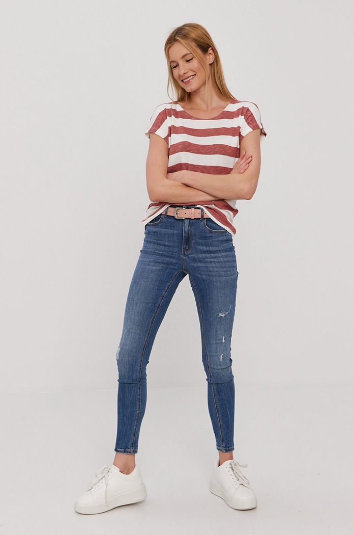 Vero Moda T-shirt 10190017 różowy AA00