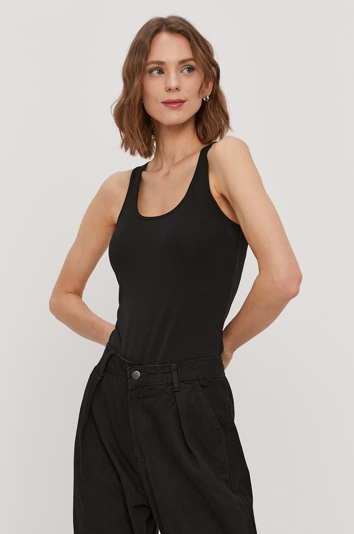 Vero Moda Top z elastanem czarny 10228807