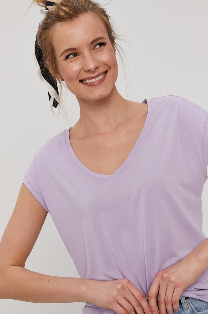 T-shirt Vero Moda 10247666 fioletowy