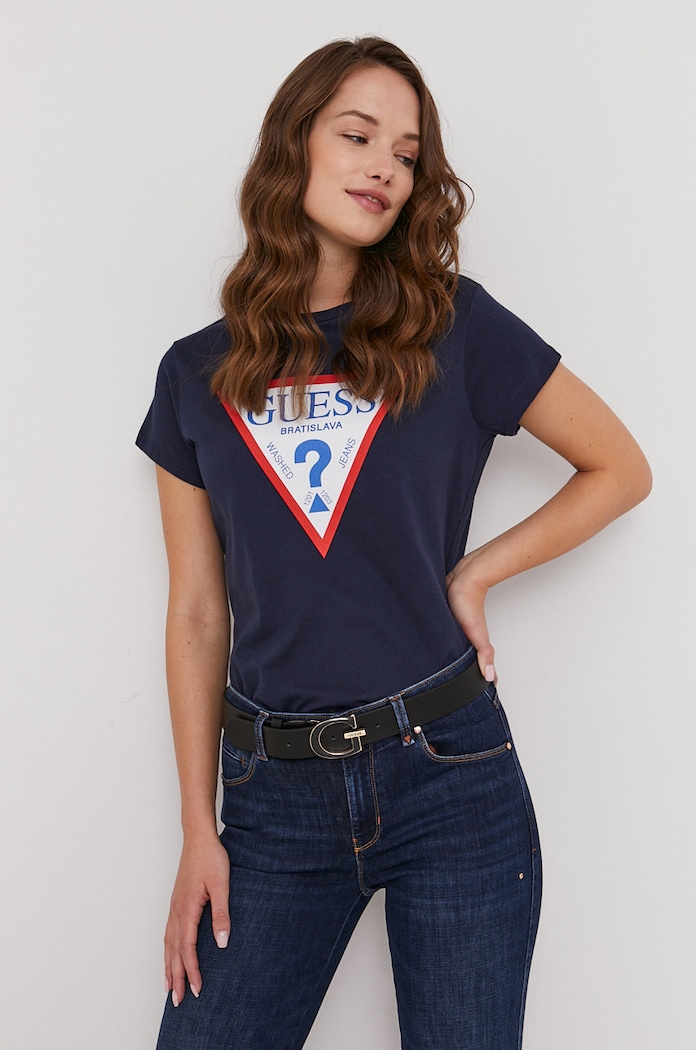 Guess Tricou bleumarin W1GI50.I3Z11