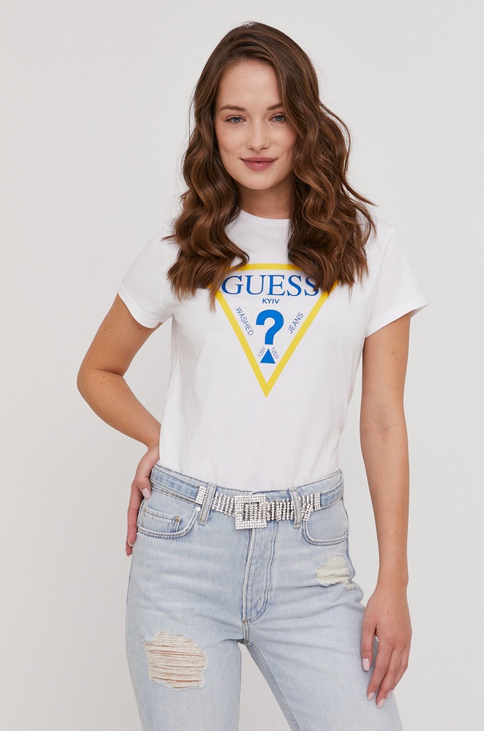 Guess Tricou alb W1GI52.I3Z11