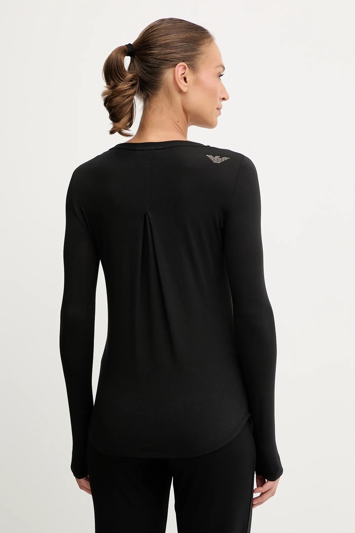 Oblečení Tričko s dlouhým rukávem EA7 Emporio Armani 8NTT51.TJDQZ černá