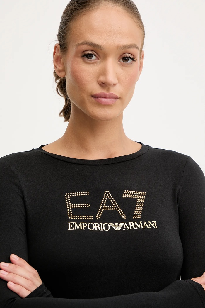Tričko s dlouhým rukávem EA7 Emporio Armani černá 8NTT51.TJDQZ