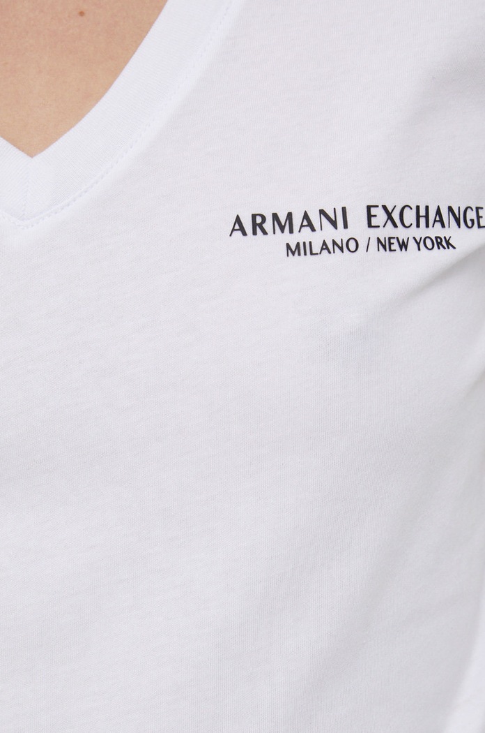 Bavlnené tričko Armani Exchange 8NYT81.YJG3Z.NOS biela