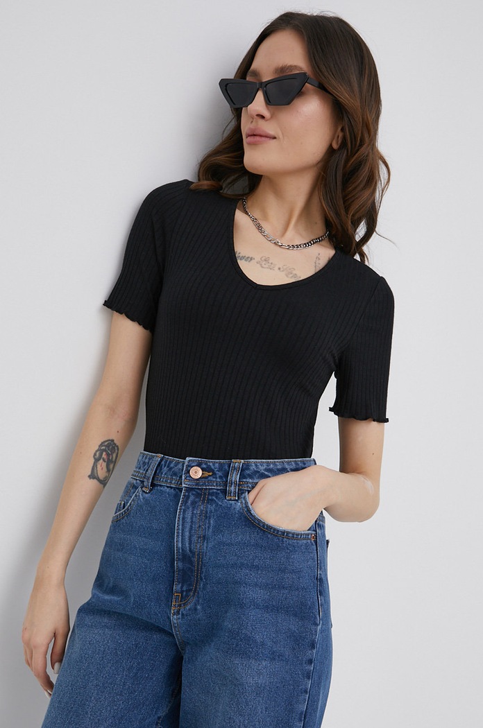 Tričko JDY s elastanom čierna 15238718.Black