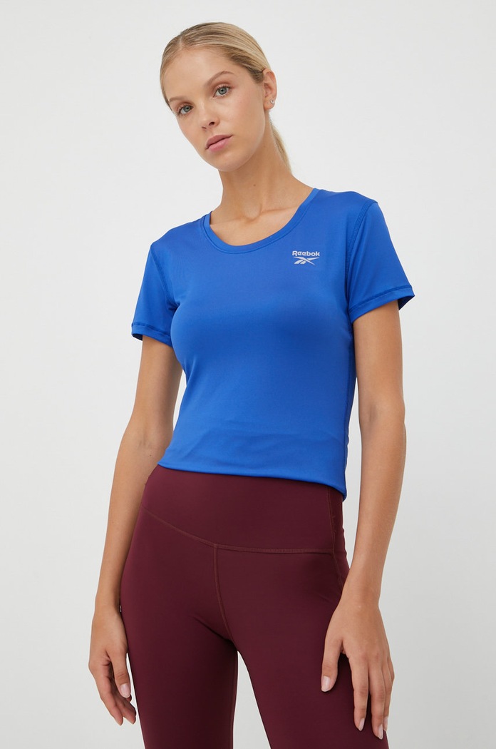 Μπλουζάκι προπόνησης Reebok Rani με ελαστάν μπλε F9765