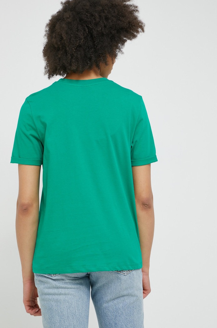 Odzież Pieces T-shirt bawełniany 17086970.Parakeet zielony