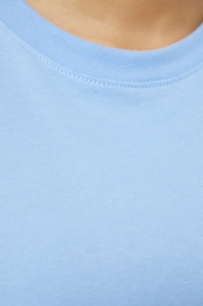 Pieces t-shirt bawełniany 17086970.VistaBlue niebieski