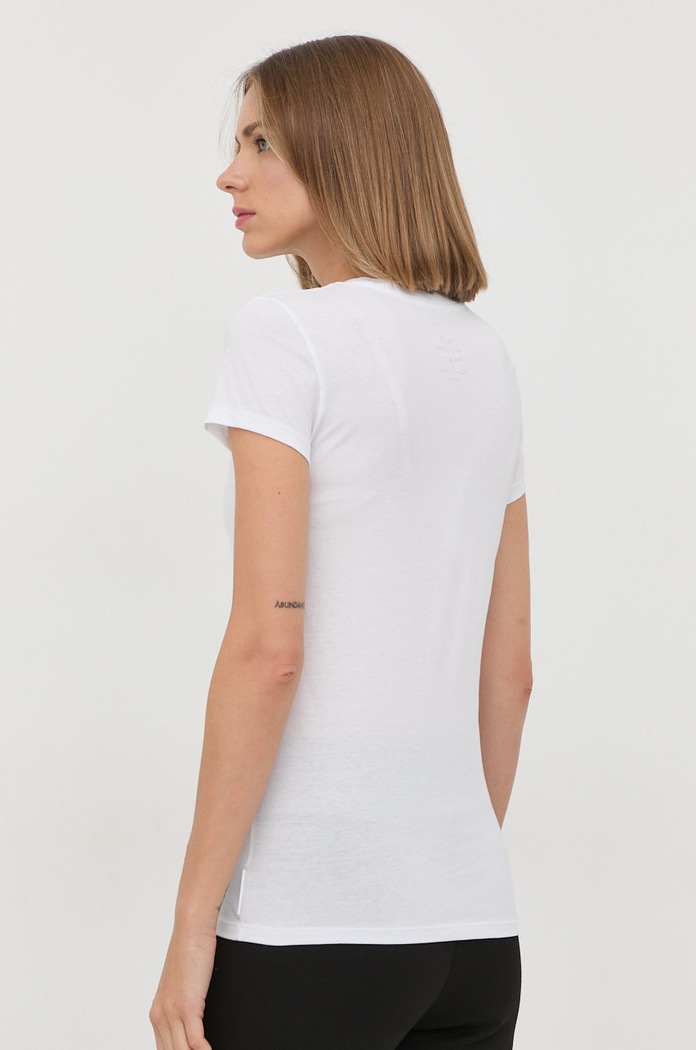 Oblečenie Bavlnené tričko Armani Exchange 8NYTDH.YJ16Z.NOS biela