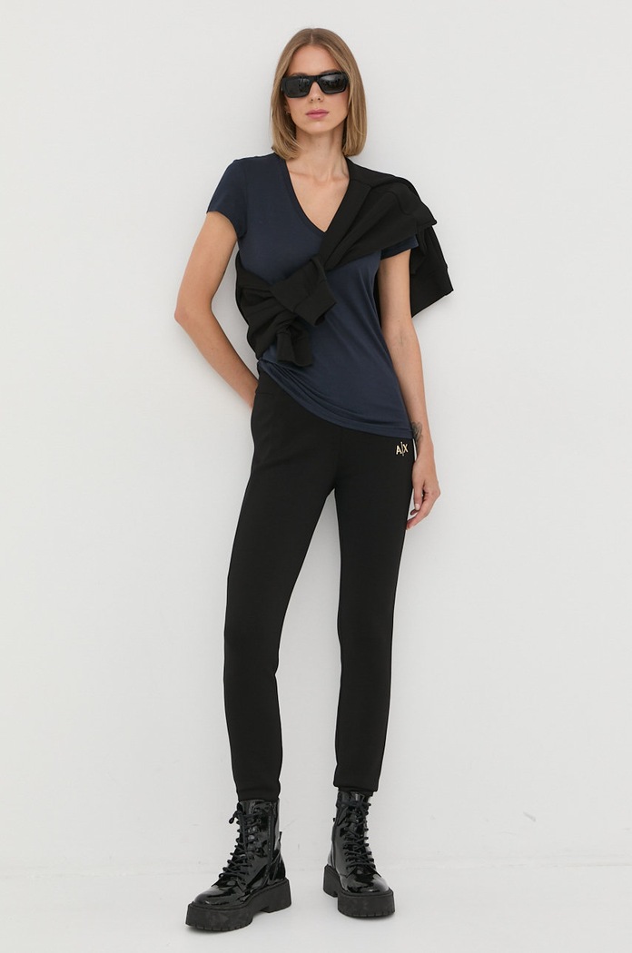 Pamučna majica Armani Exchange 8NYTDH.YJ16Z.NOS mornarsko plava NC00