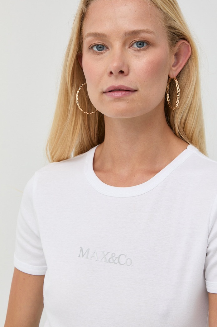Bavlněné tričko MAX&Co. bílá 49749122
