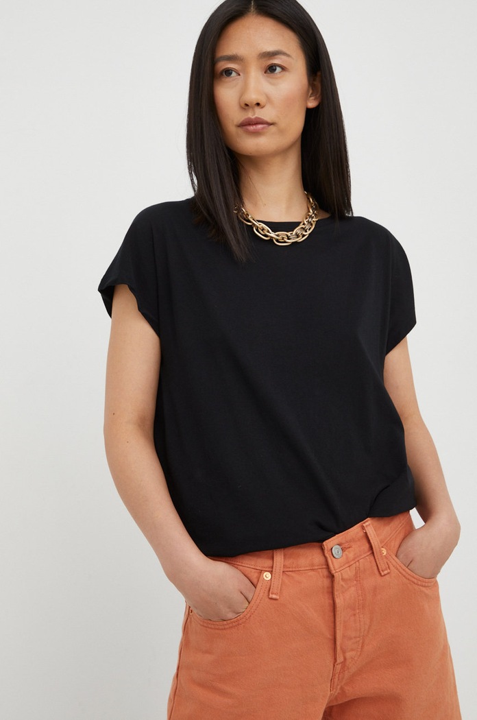 Marc O'Polo t-shirt bawełniany czarny M06206751025