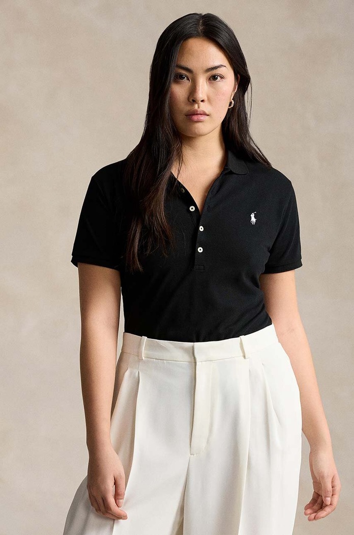 Πόλο Polo Ralph Lauren slim μαύρο 211870245005