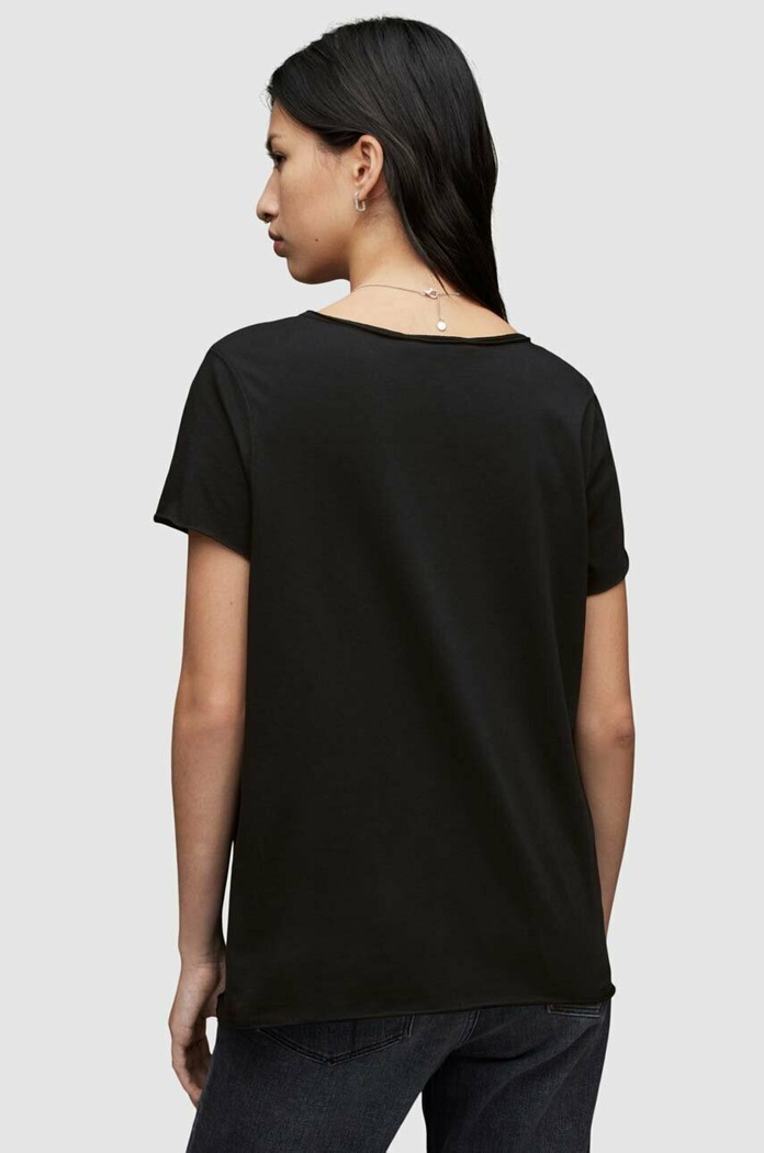 T-shirt bawełniany EMELYN TONIC TEE AllSaints WM115P czarny