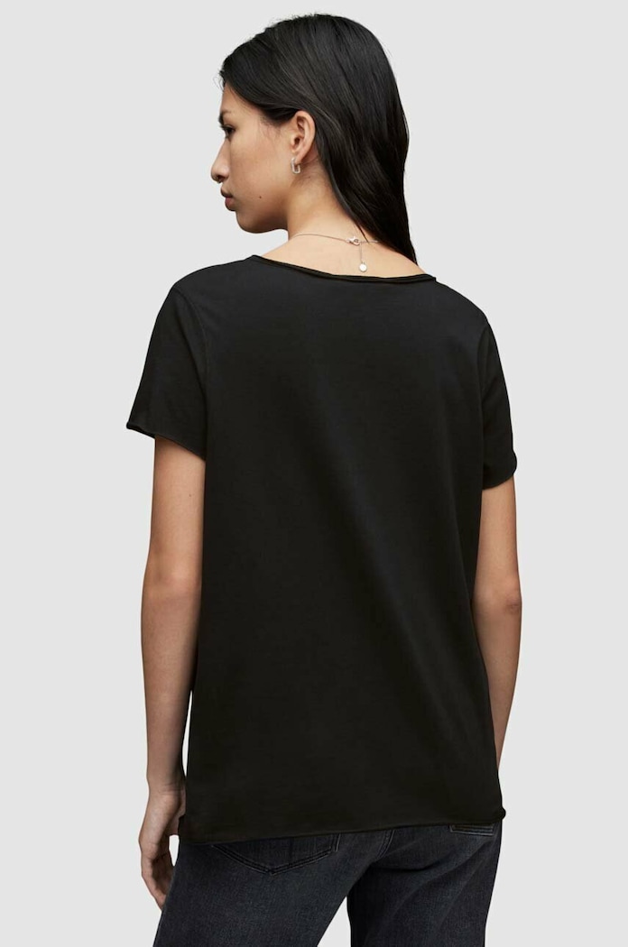 T-shirt bawełniany EMELYN TONIC TEE AllSaints WM115P czarny