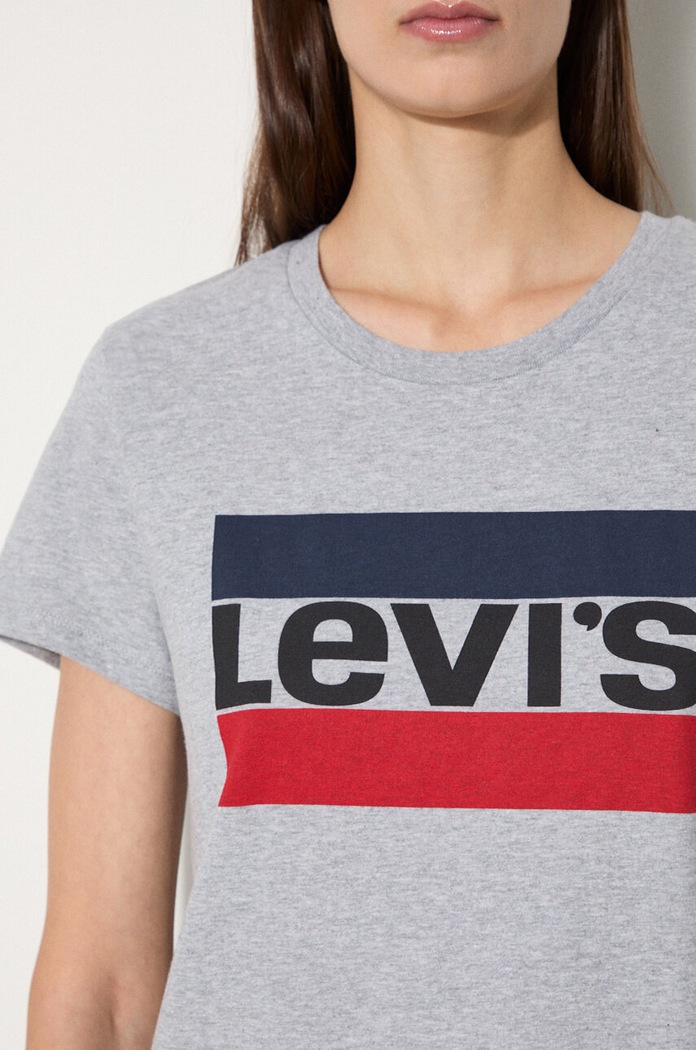 T-shirt bawełniany The Perfect Tee Levi's szary 17369.1687