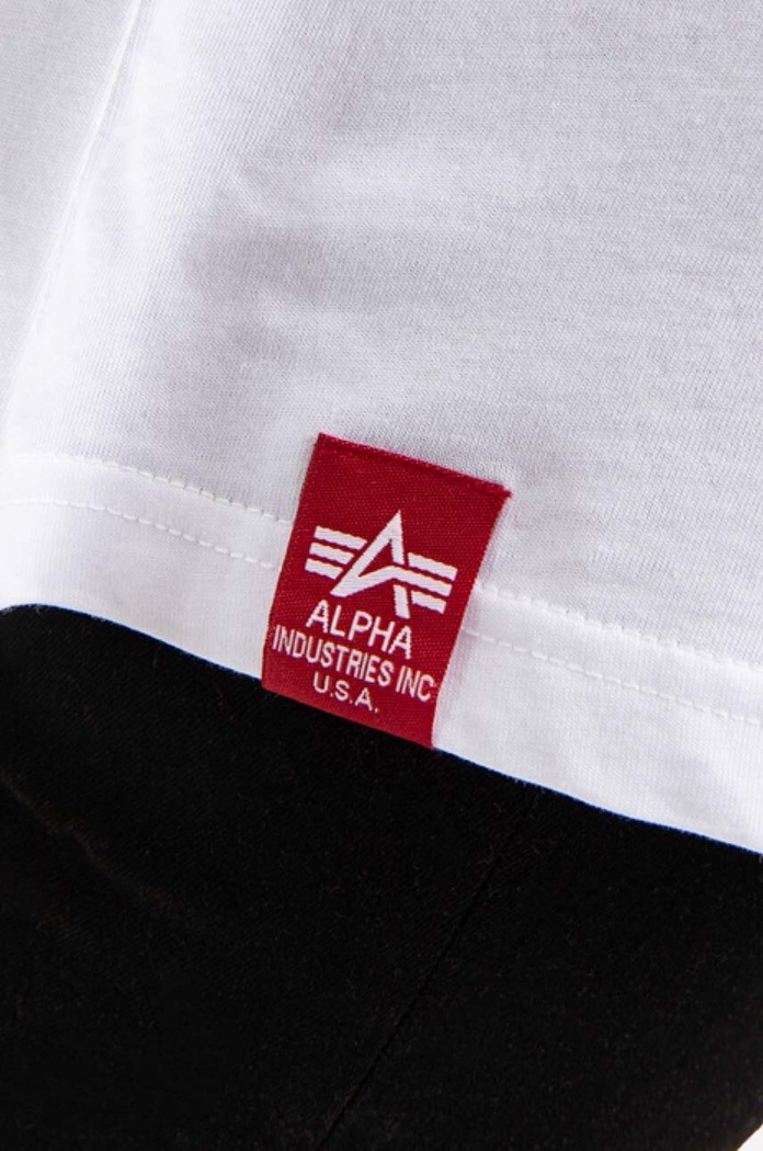 Alpha Industries cotton T-shirt Heritage Dragon OS T 106064.09 white