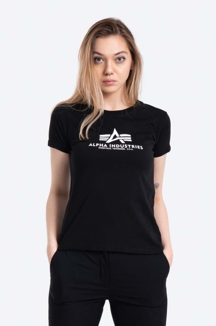 Alpha Industries Tricou din bumbac New Basic T negru 196051.03