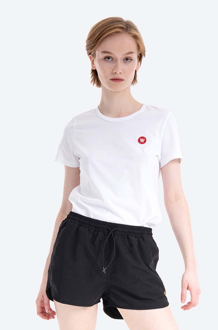 Wood Wood cotton T-shirt Uma applique white 10002500.2222