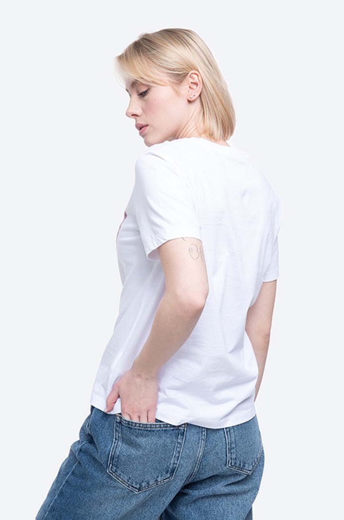 Oblečení Bavlněné tričko Wood Wood Mia T-shirt 10112508.2222 bílá