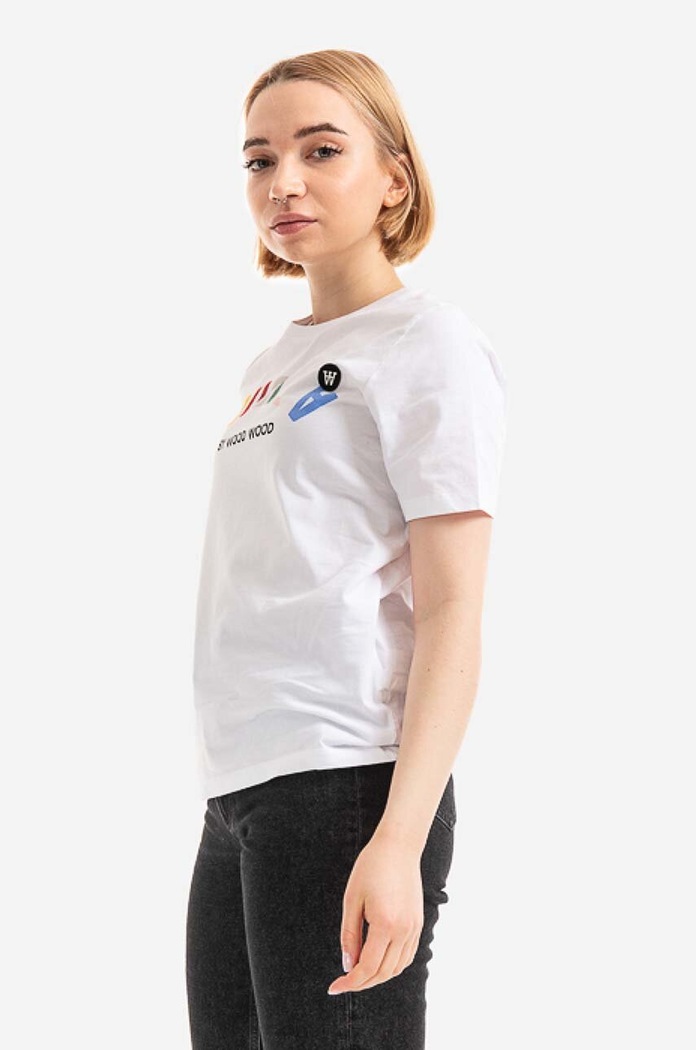 Wood Wood cotton T-shirt Mia Arch T-shirt 10282502.2222 white