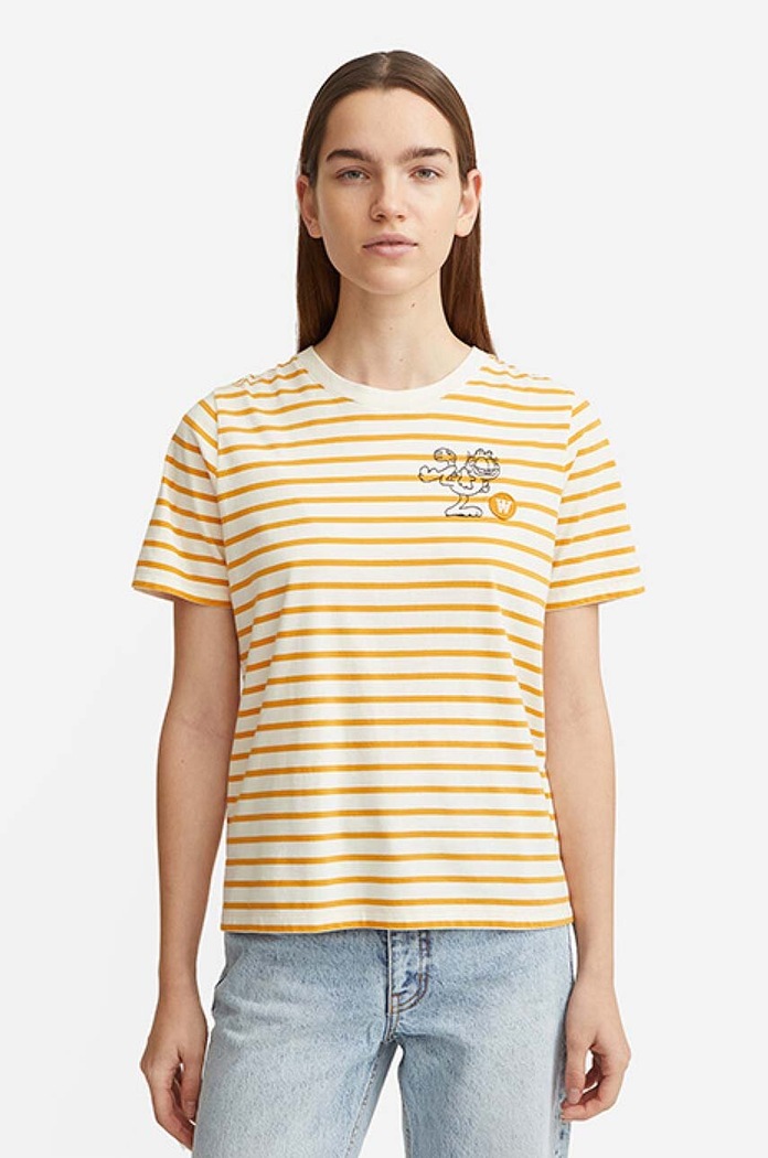 Wood Wood cotton T-shirt Wood Wood x Garfield regular white 30042502.2222