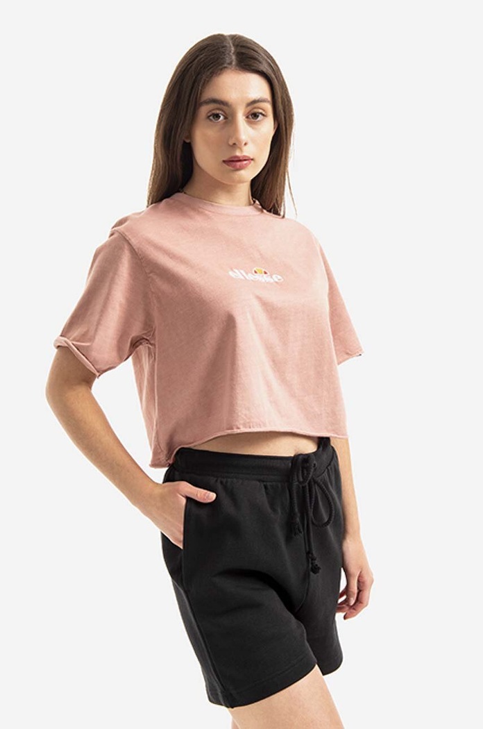 Bavlnené tričko Ellesse SGM14013 ružová