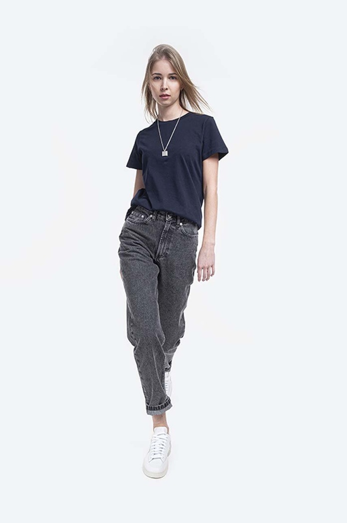 Bavlněné tričko A.P.C. Poppy T-Shirt COBQX.F26718 námořnická modř AA00