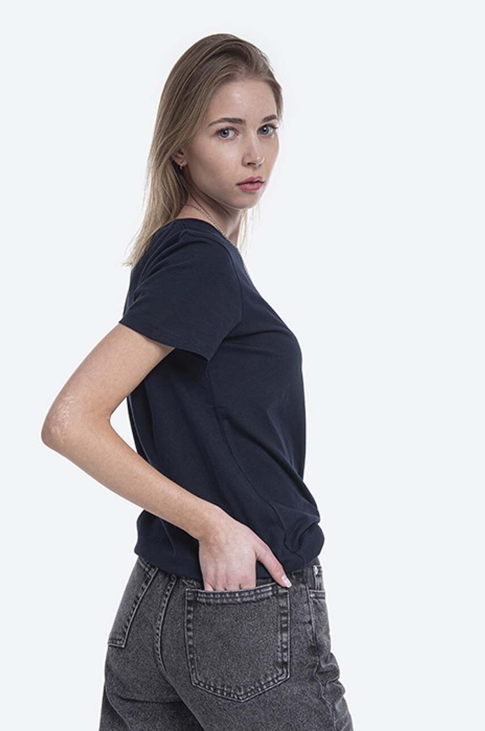 Oblečení Bavlněné tričko A.P.C. Poppy T-Shirt COBQX.F26718 námořnická modř