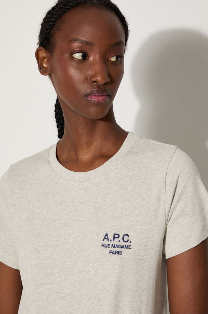 Odzież A.P.C. T-shirt bawełniany Denise COEAV.F26842 szary