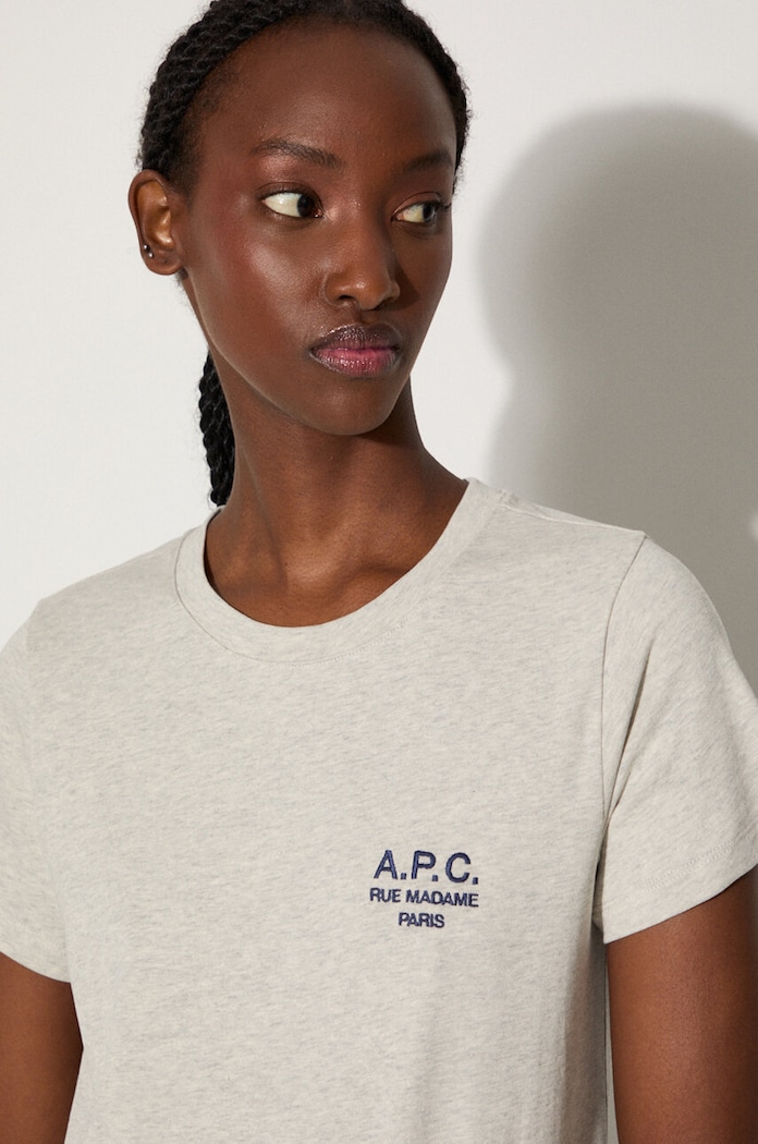 Odzież A.P.C. T-shirt bawełniany Denise COEAV.F26842 szary