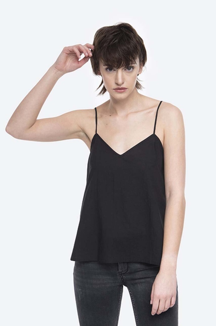 Norse Projects cotton blouse Sille Light cotton black NW40.0090.9999