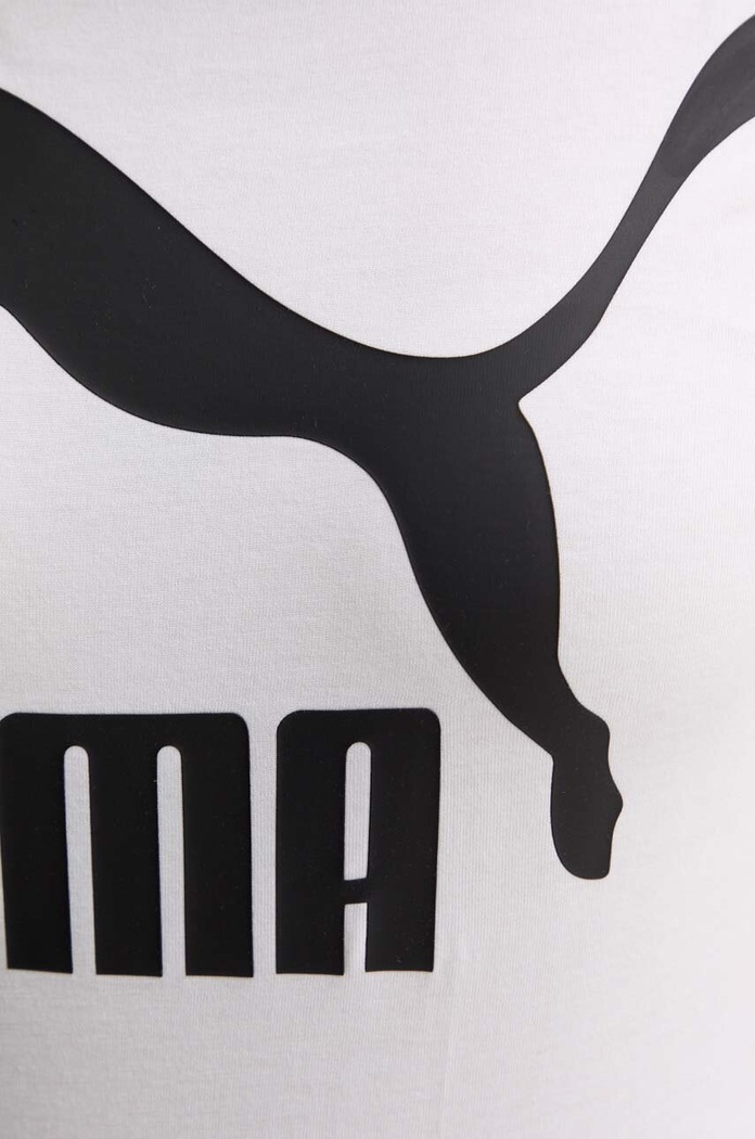 Puma tricou din bumbac Classic Logo Tee 530076.02 alb